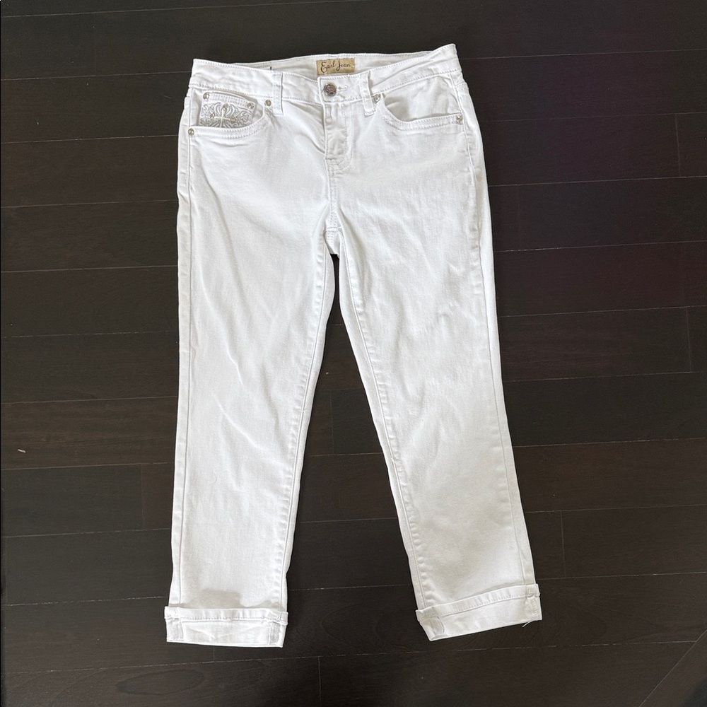 Earl Jeans Women's Cropped White Jeans